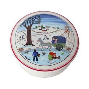 Vintage Villeroy and Boch Trinket Box Signed Laplau Design Naif Candy Dish